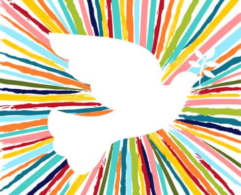 Dove with olive branch