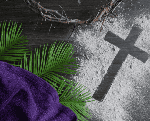 A cross imprinted into the ground with ash as a reminder our obligation to Earth. The obligation of preserving it through communion which can't be done if everybody doesn't have justice.