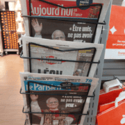 Image of Pope Leo XIV on newspaper covers